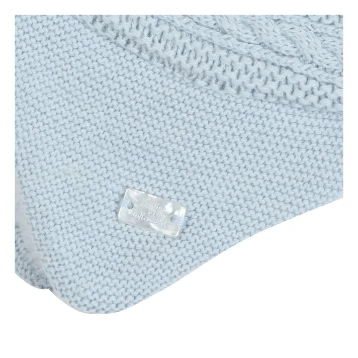 Gorro de lana trenzado | Azul Claro- Imagen del producto n°1