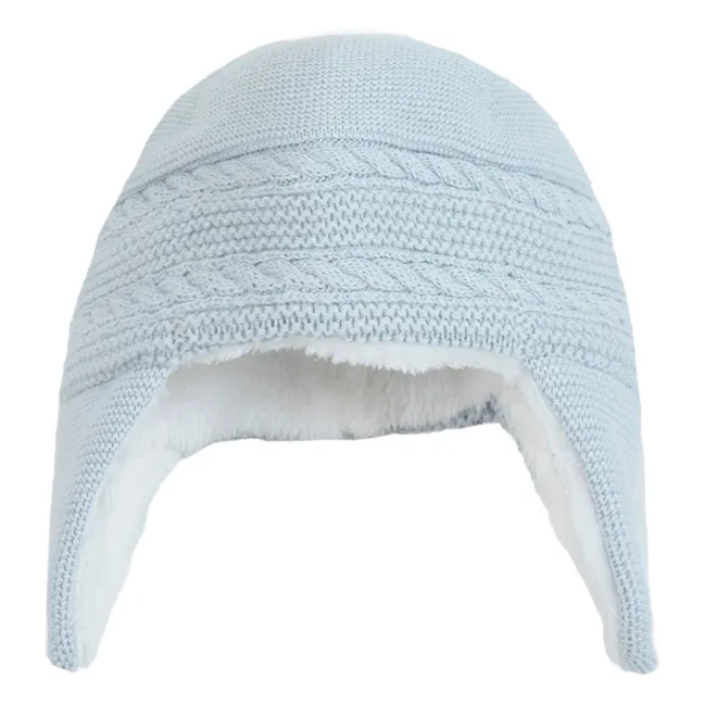 Gorro de lana trenzado | Azul Claro