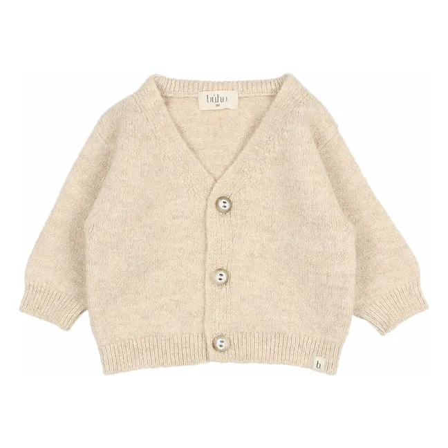 Recycled Fiber Baby Cardigan | Beige