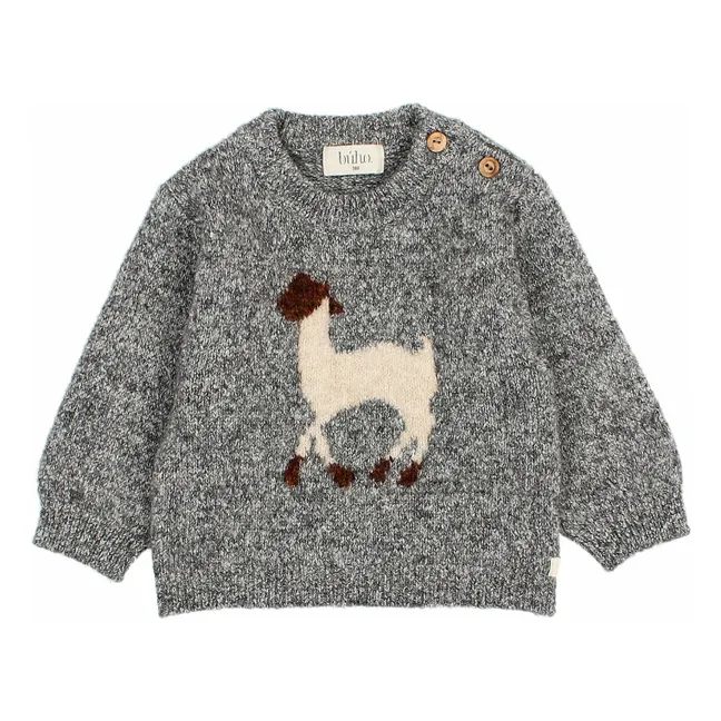 Lama Sweater Recycled Fiber | Grey
