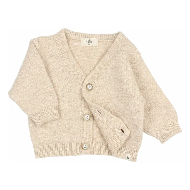 Recycled Fiber Baby Cardigan | Beige