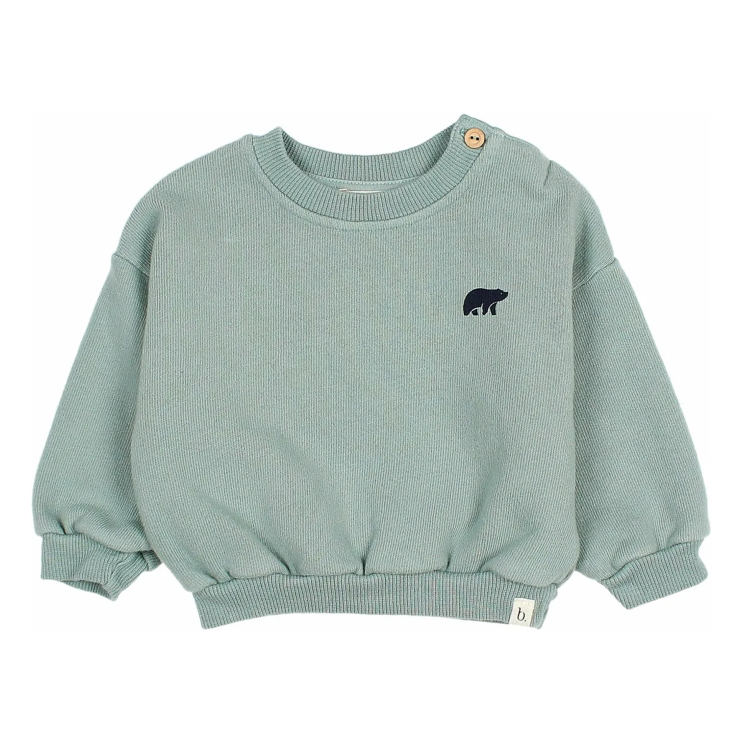 Búho - Sweat Bébé - Polaire Coton - Vert Cèdre - 12 mois