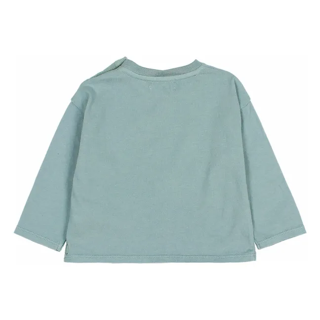 T-shirt Ski Coton Bio | Vert Cèdre