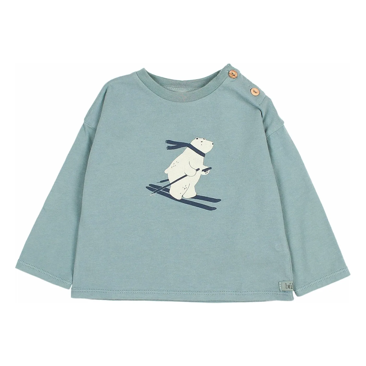 Búho Cedar Green Organic Cotton Ski T-Shirt