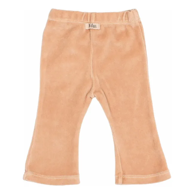 Joggers de terciopelo de algodón orgánico | Rosa