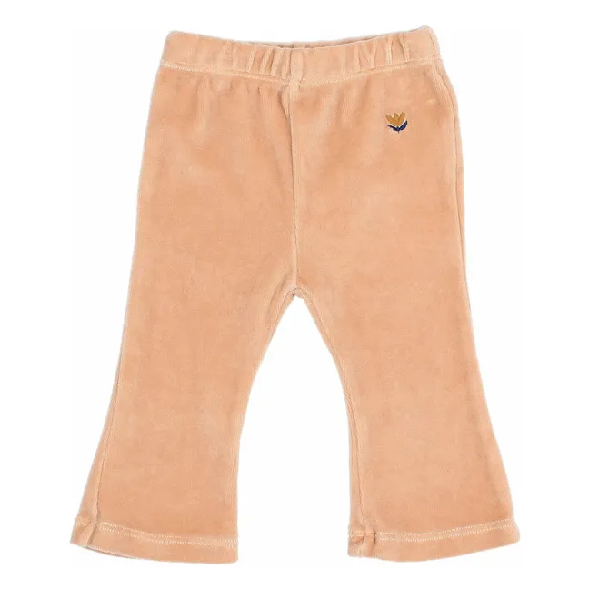 Joggers de terciopelo de algodón orgánico | Rosa
