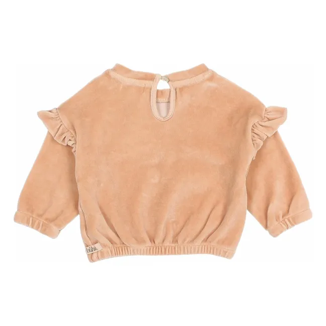 Sweat Velours Coton Bio | Rose