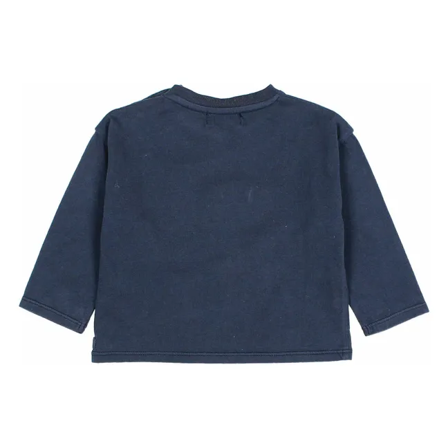 T-shirt Ski Coton Bio | Bleu marine