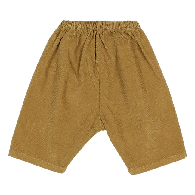 Sarouel Velours Côtelé Coton Bio | Ocre