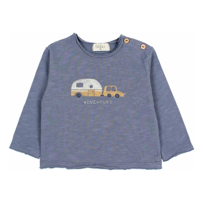 Abenteuer-T-Shirt Bio-Baumwolle | Graublau