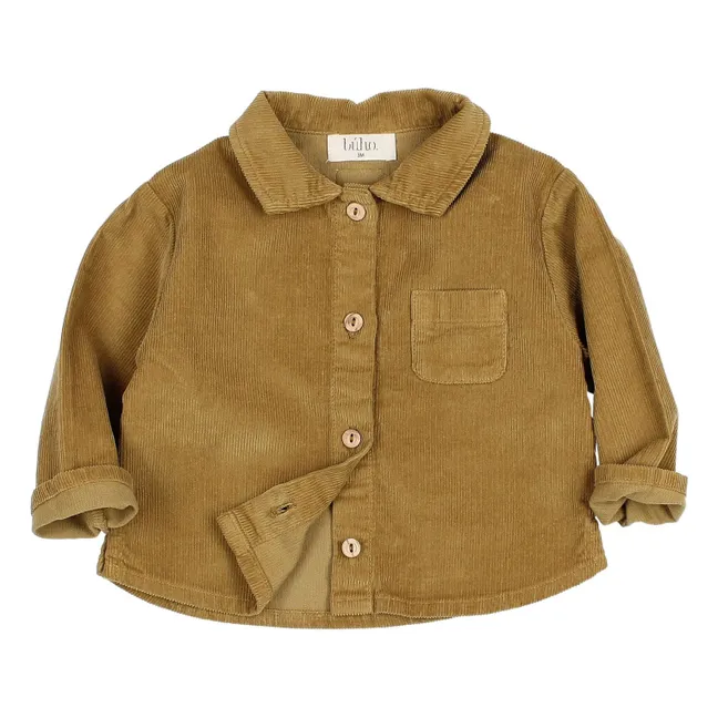 Bio-Baumwoll-Cordhemd | Ocker