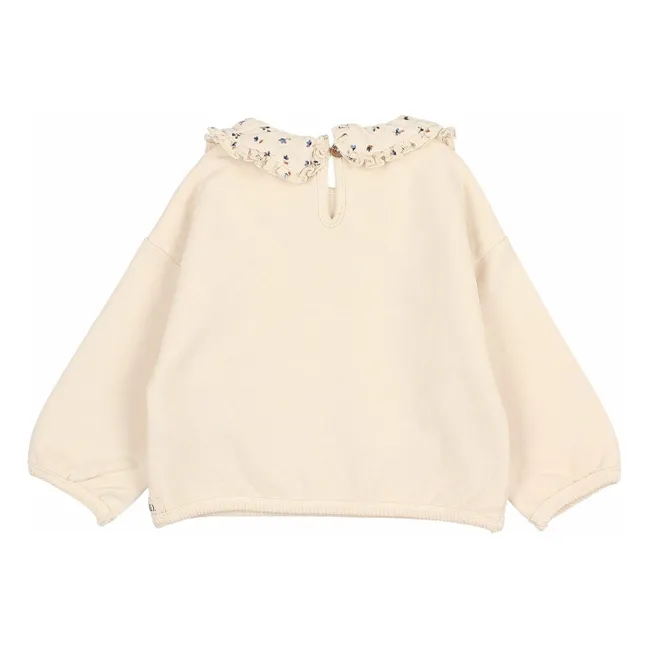 Sudadera de cuello alto de algodón orgánico | Marfil