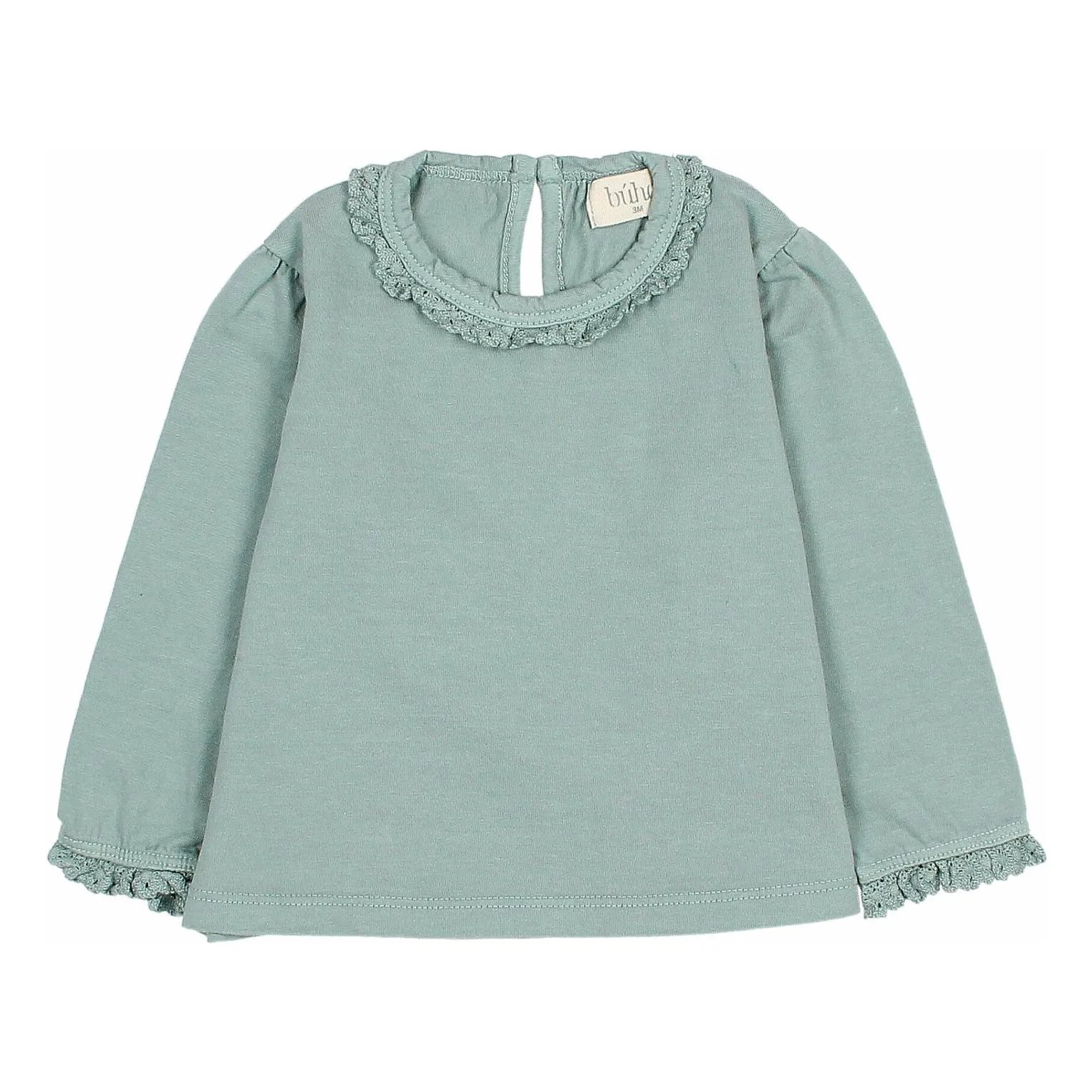 Búho Cedar Green Lace Bébé Organic Cotton T-Shirt