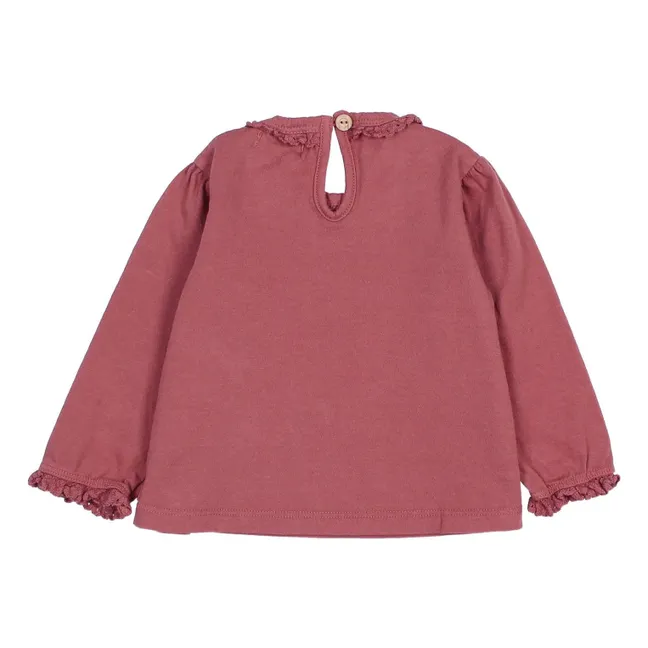 T-shirt Lace Bébé Coton Bio | Mauve