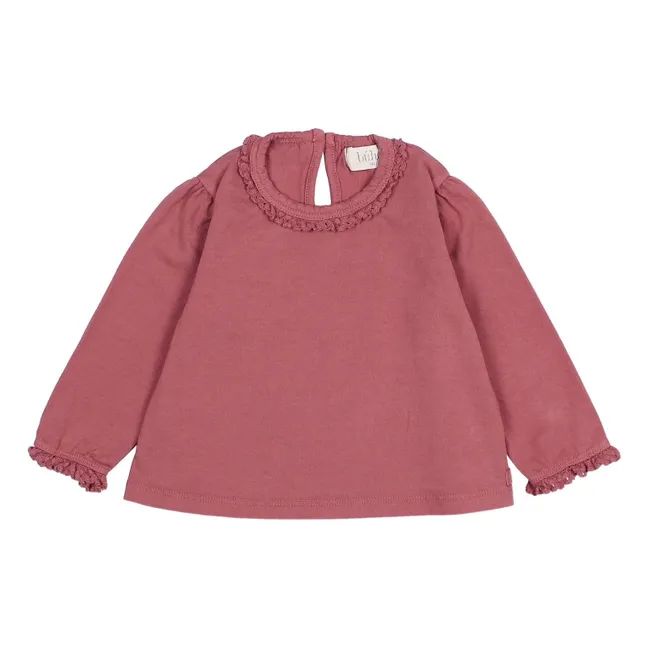 T-shirt Lace Bébé Coton Bio | Mauve