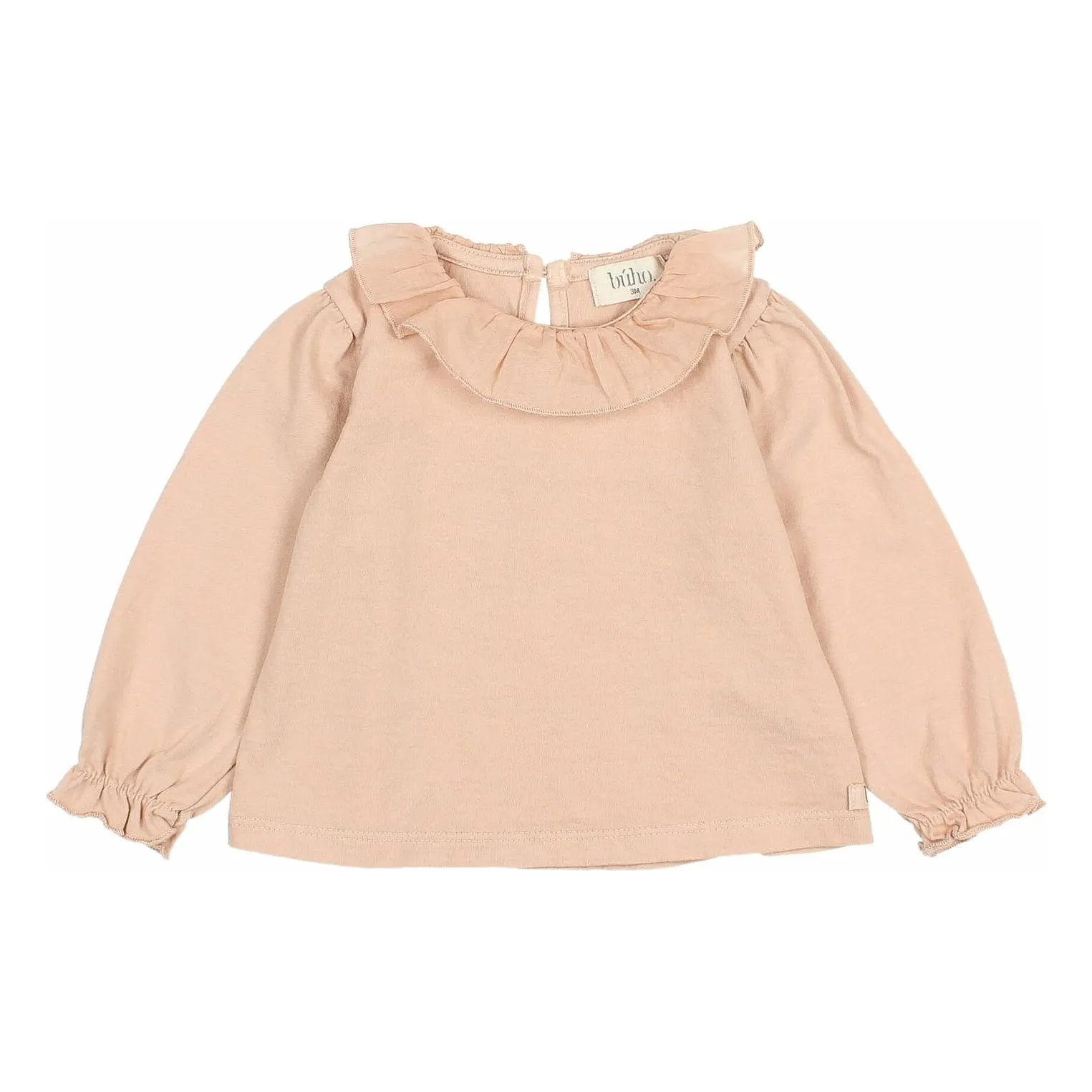 Búho Pink Organic Cotton Ruffled T-Shirt