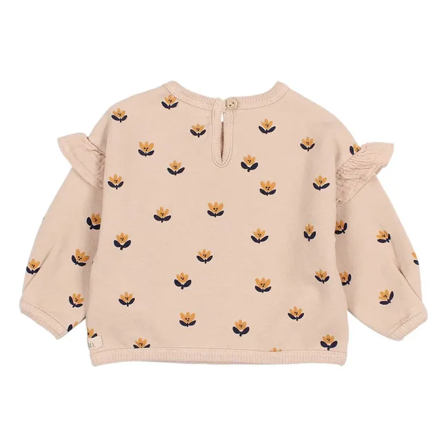 Sweat Naïf Volants Coton Bio | Rose