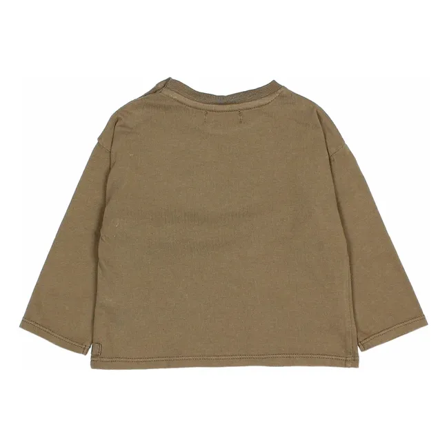 T-shirt Plane Coton Bio | Vert kaki