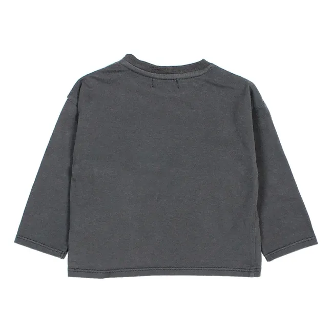 T-shirt Plane Coton Bio | Gris anthracite