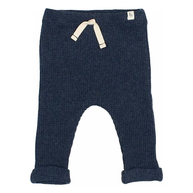 Waffle leggings | Navy blue
