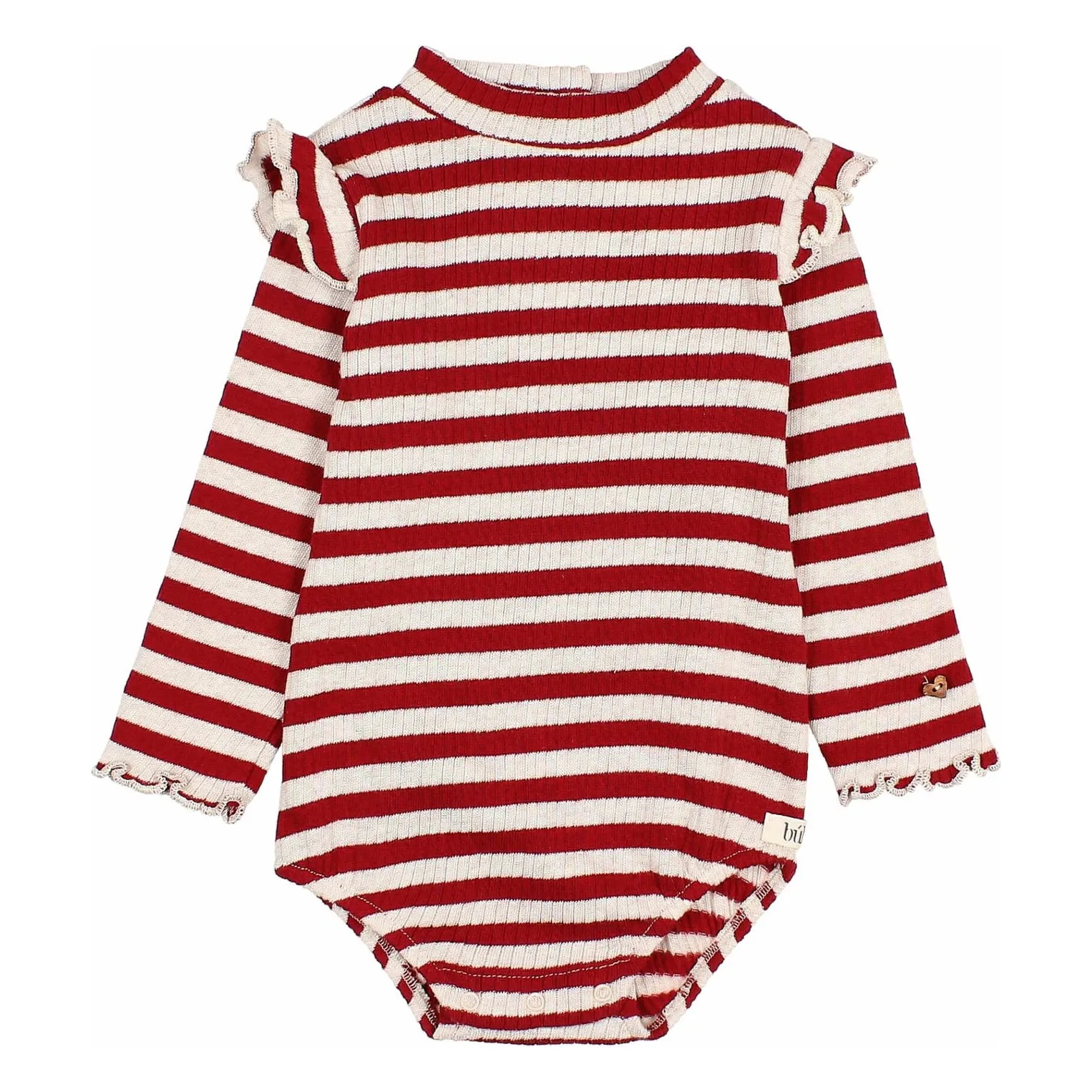 Búho - Body Manches Longues Fille 9 mois Bordeaux Coton