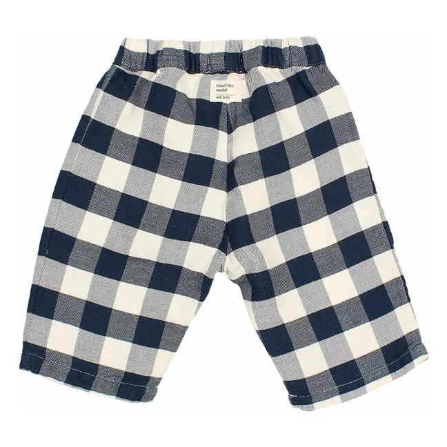 Pantalon Gingham Carreaux Bébé | Bleu marine