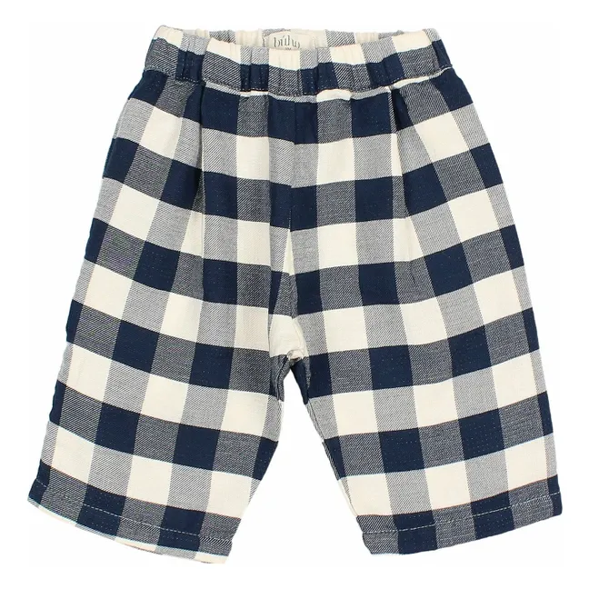 Pantalon Gingham Carreaux Bébé | Bleu marine