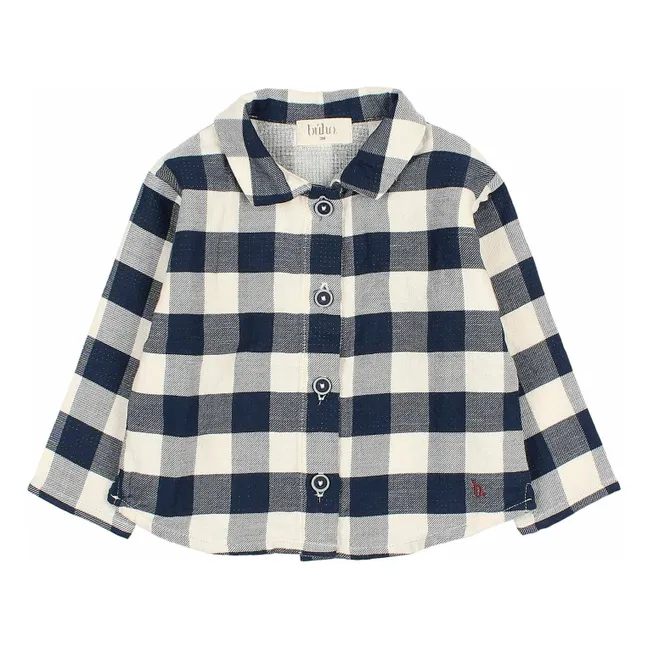 Chemise Gingham Carreaux Bébé | Bleu marine