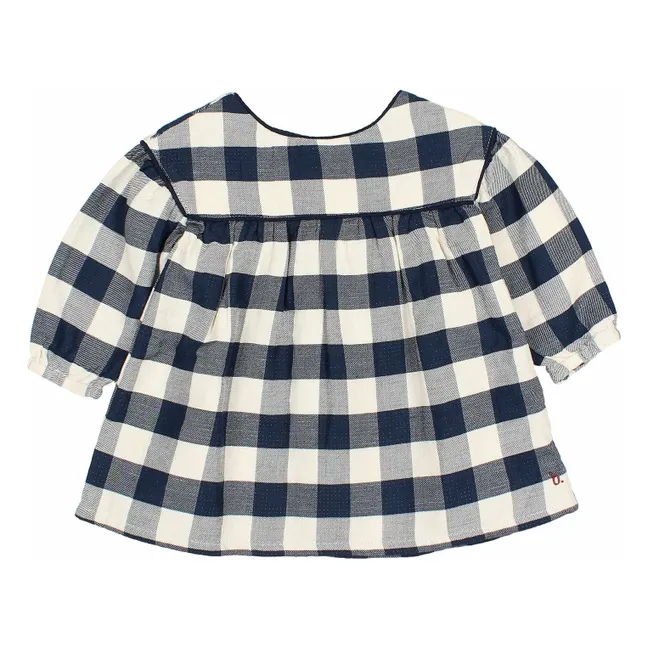 Robe Gingham Carreaux Bébé | Bleu marine