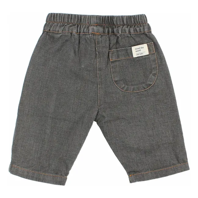 Pantalon Denim Bébé Coton Bio | Denim gris
