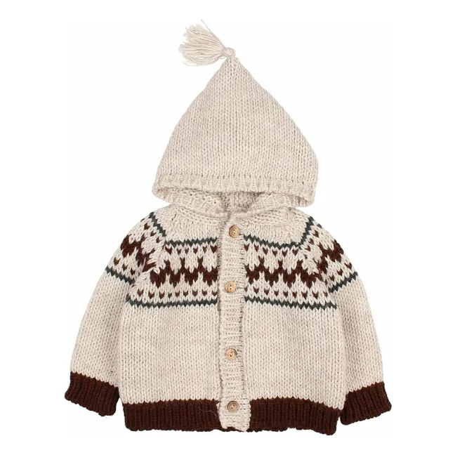 Cardigan Folk Laine | Ecru