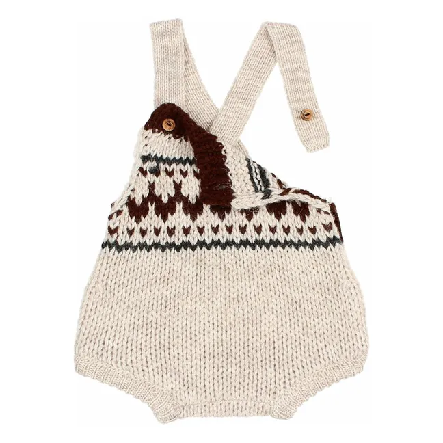 Barboteuse Folk Laine | Ecru