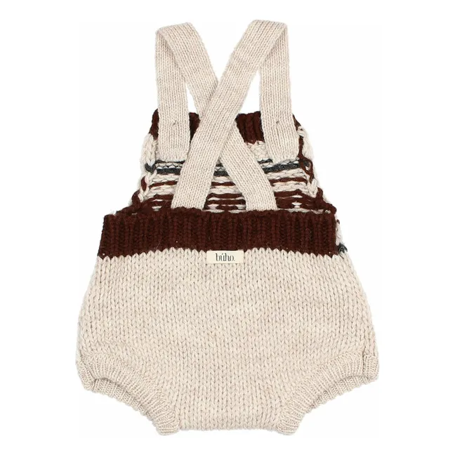 Barboteuse Folk Laine | Ecru