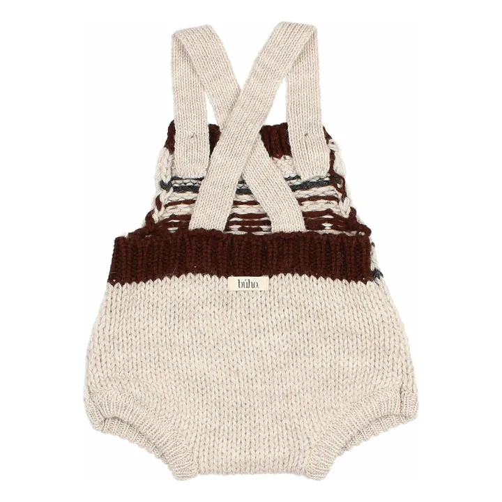 Barboteuse Folk Laine | Ecru- Image produit n°1