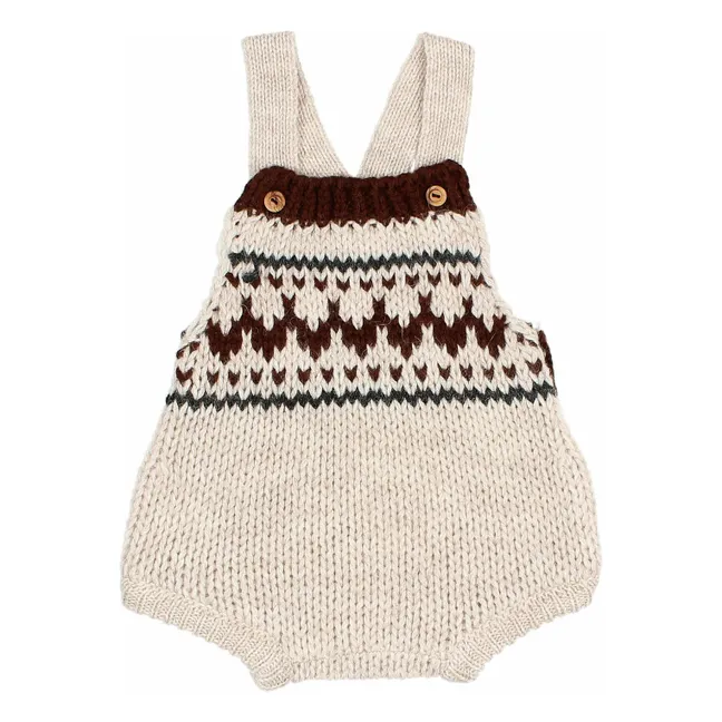 Barboteuse Folk Laine | Ecru