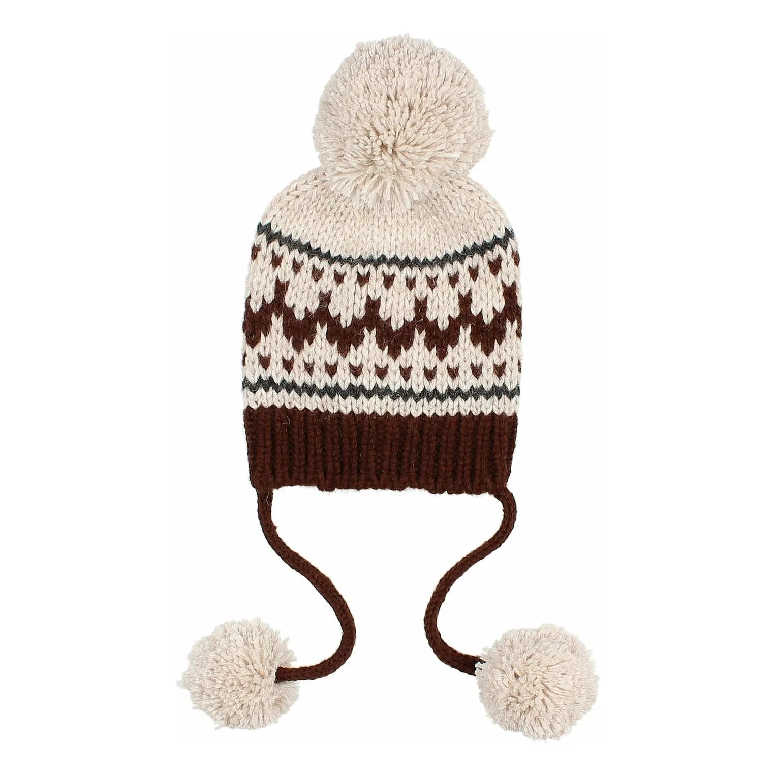 Búho - Bonnet Bébé - Laine - Ecru - 3/9 mois