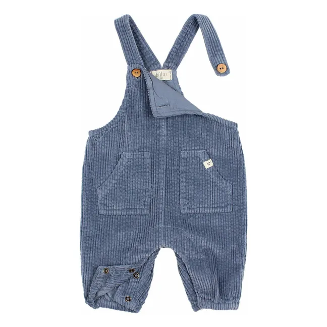 Salopette Velours Côtelé | Bleu gris