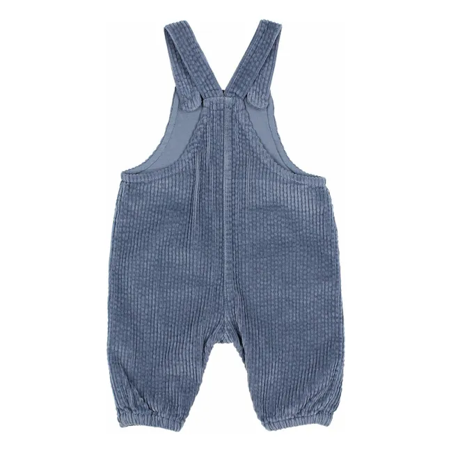 Salopette Velours Côtelé | Bleu gris