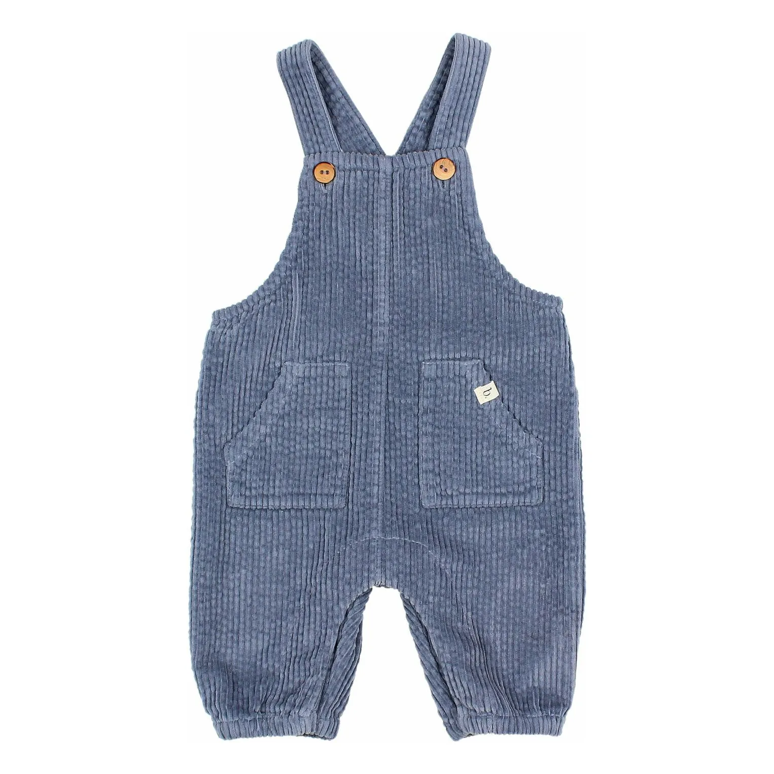 Búho Grey Blue Corduroy Overalls