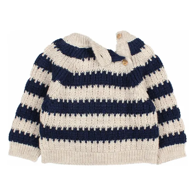Wool Sweater | Navy blue