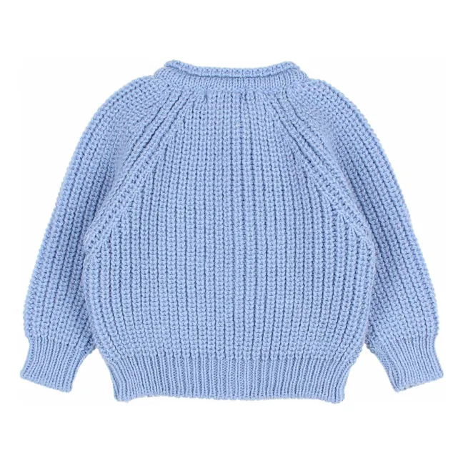 Wool Cardigan | Blue