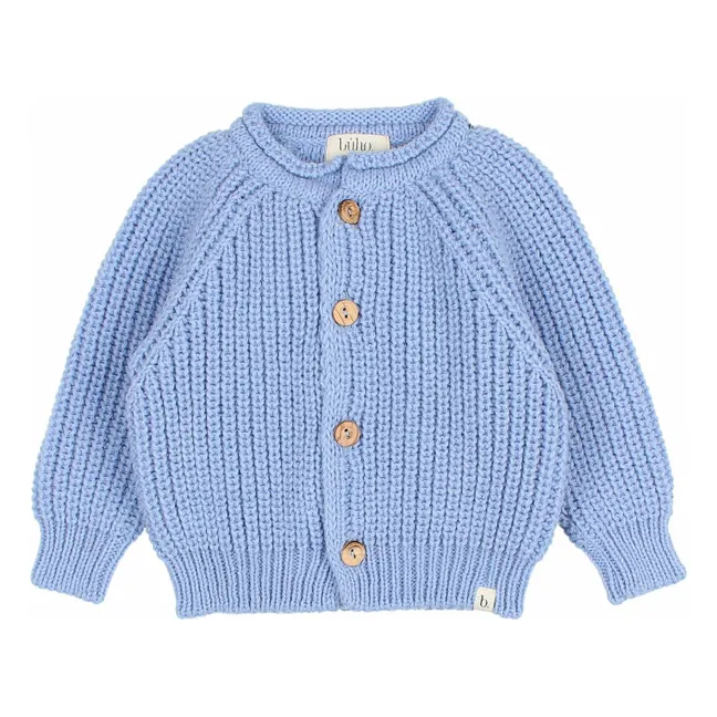 Wool Cardigan | Blue