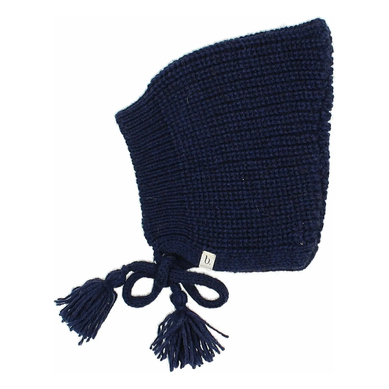 Búho - Bonnet - Laine d'Alpaga - Bleu Marine - 3/9 mois
