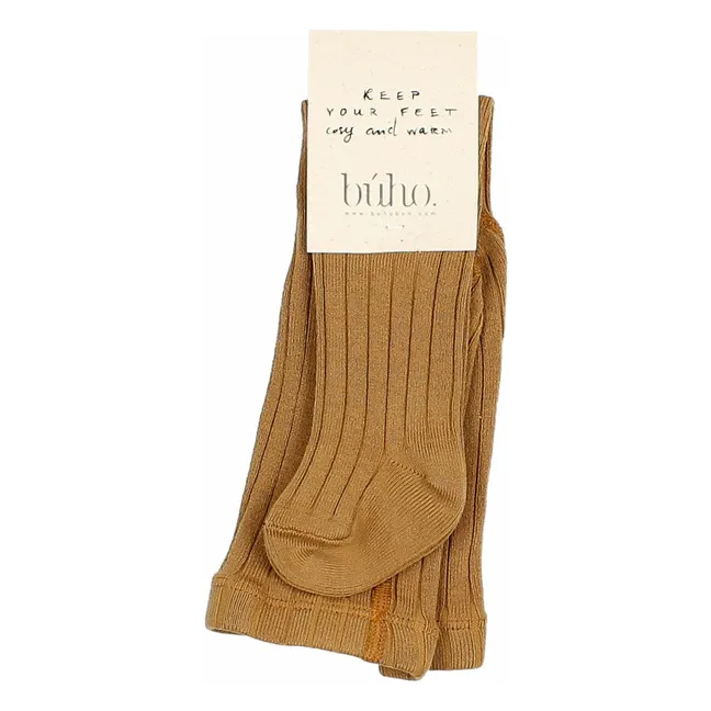 Collant Côtelé Bébé | Ocre