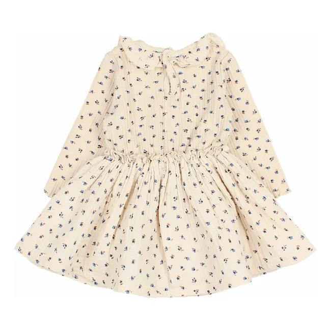 Vestido de canalé | Marfil