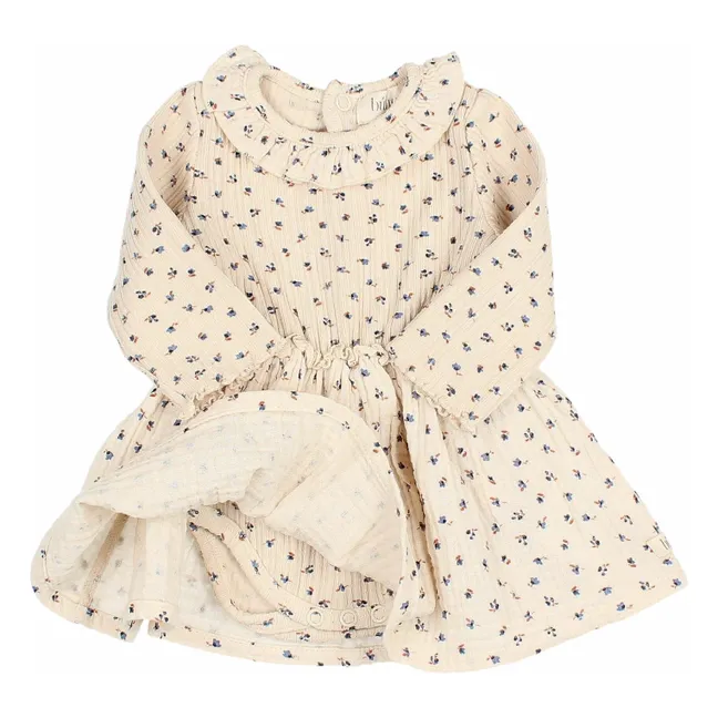 Vestido de canalé | Marfil