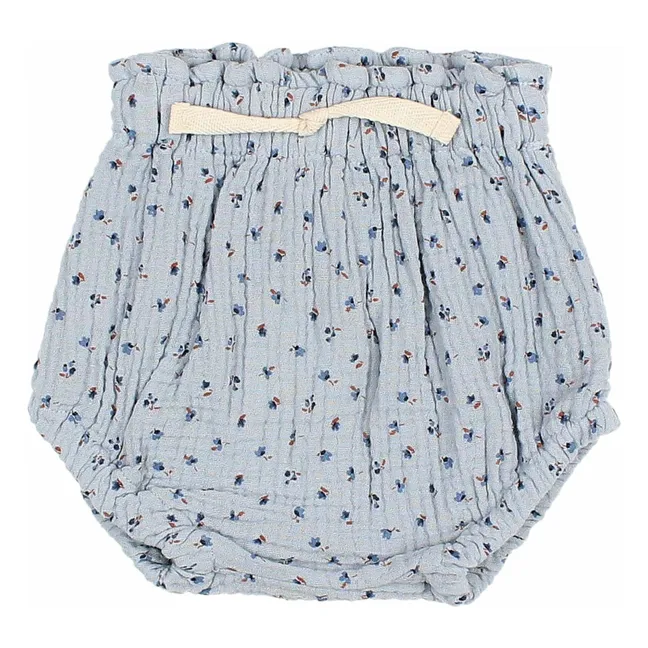 Bloomer de gasa de algodón orgánico | Azul Gris