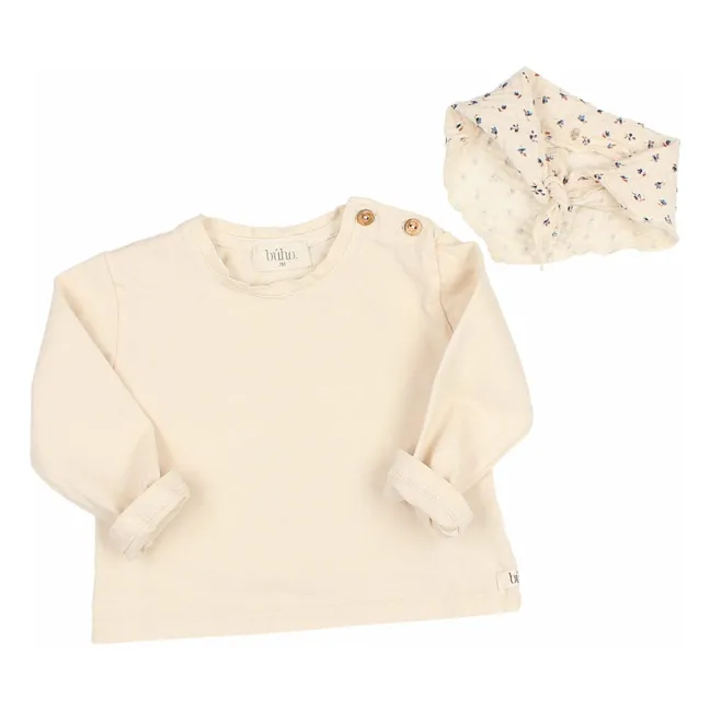 T-shirt Foulard Coton Bio | Ivoire