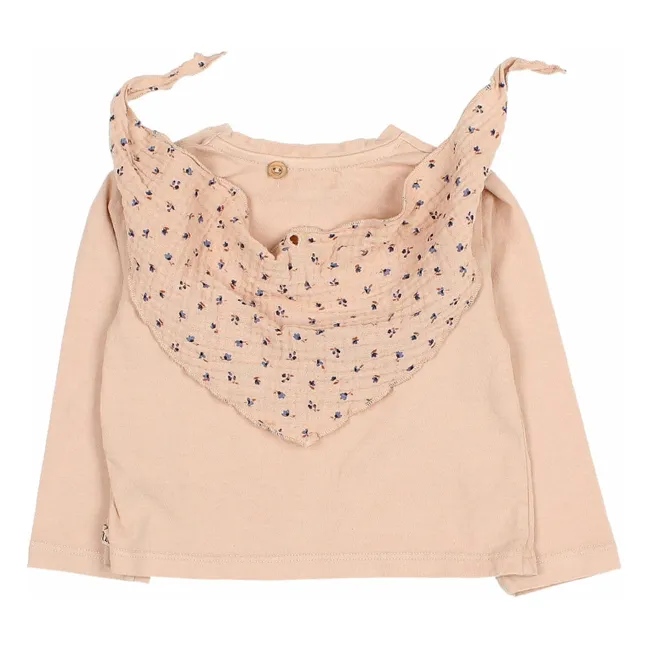 Organic Cotton Scarf T-shirt | Pink