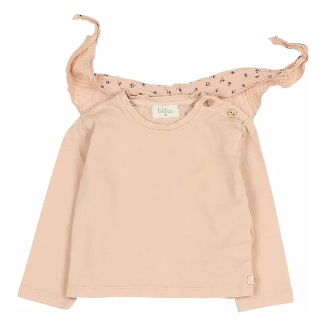 Organic Cotton Scarf T-shirt | Pink